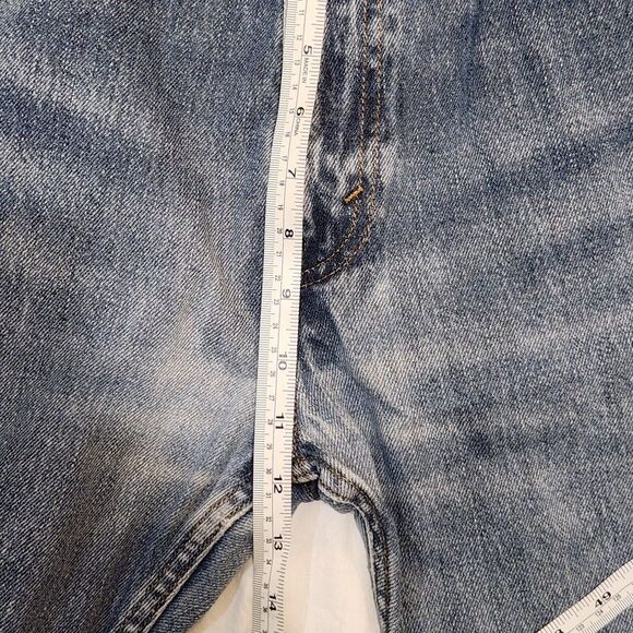 Levis 505 Classic Denim Blue Jeans Regular Fit Straight Leg Mens 36x30 - Picture 7 of 8